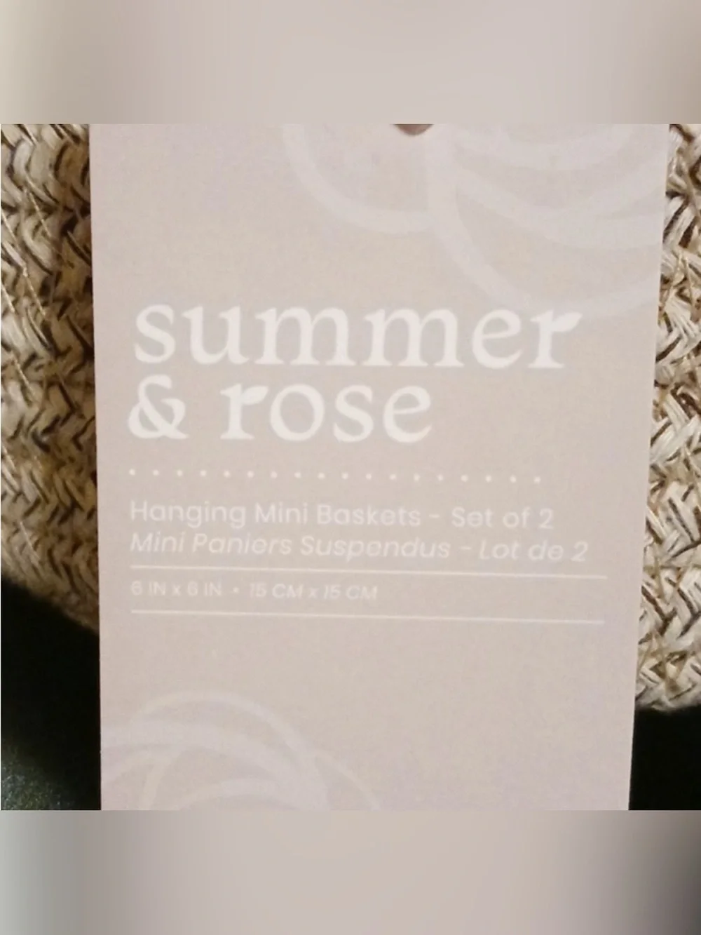 2-Hanging plant baskets with hardware (New in packaging)